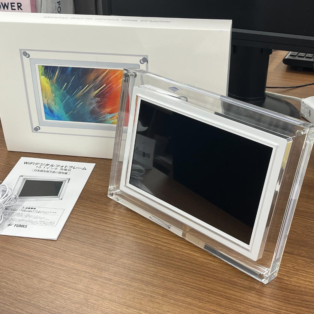 新品 デジタルフォトフレーム 充電式 コードレス 10.1インチ wifi