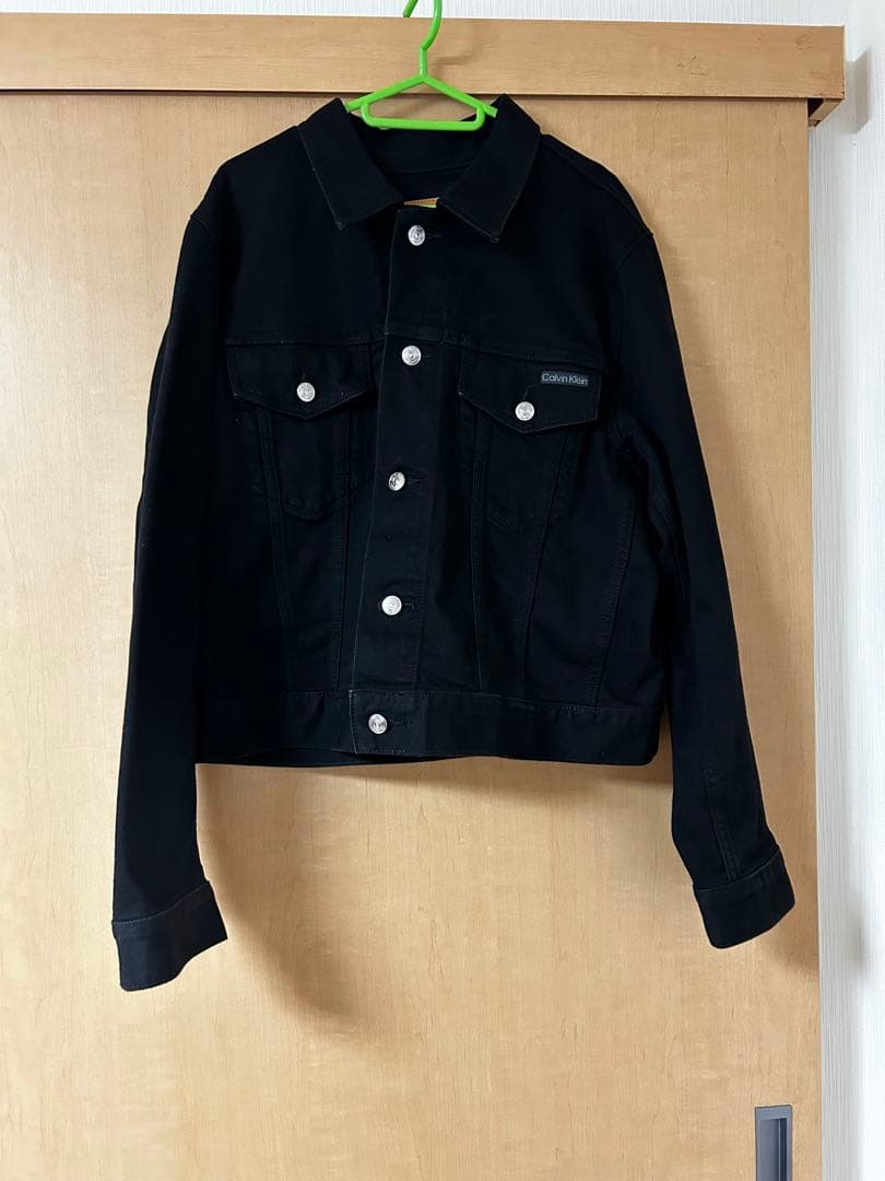 【24時間以内発送】  ブラックデニムジャケット Lサイズ