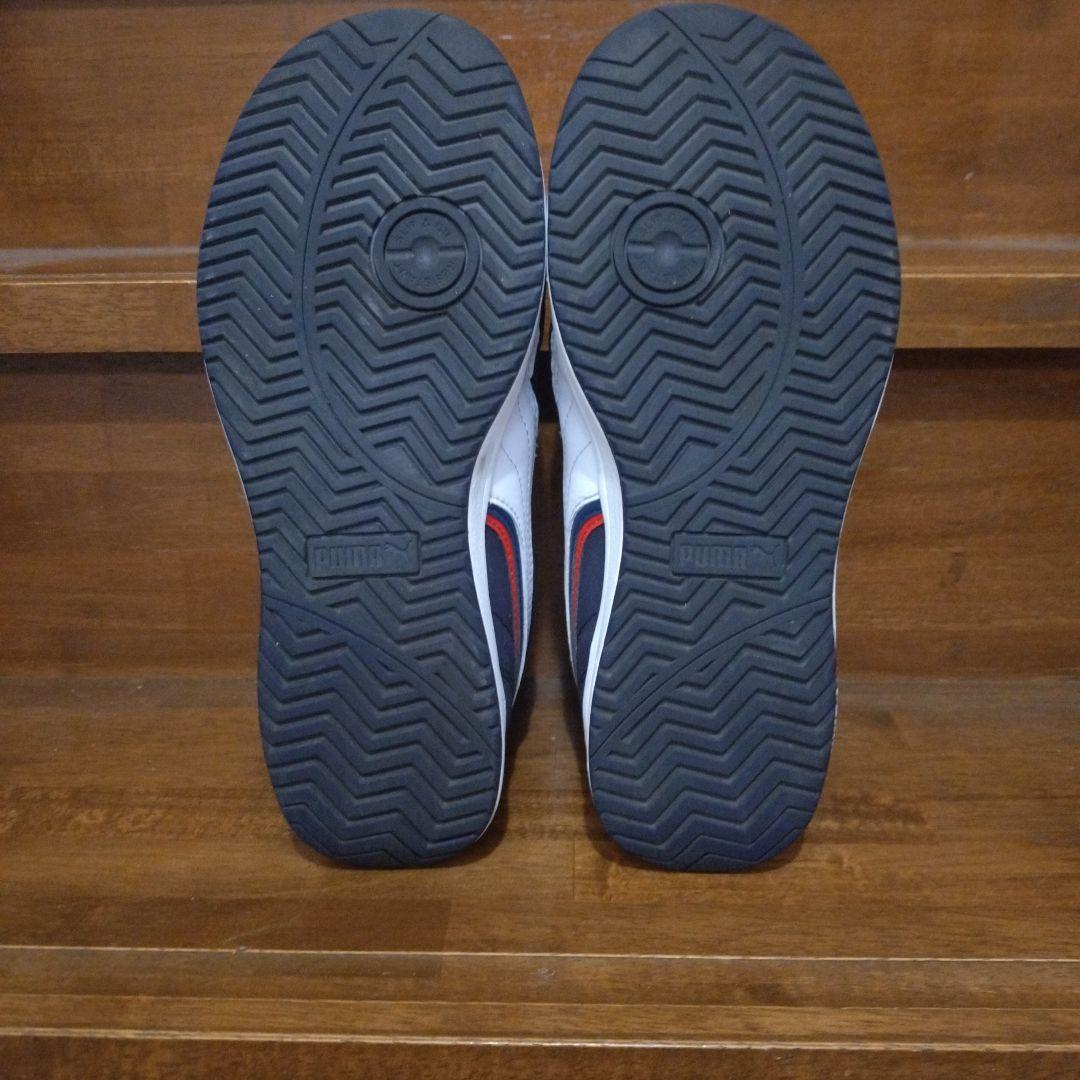 【PUMA】ハイカット安全靴 作業靴 ネイビー×ホワイト×レッド 27cm/3E