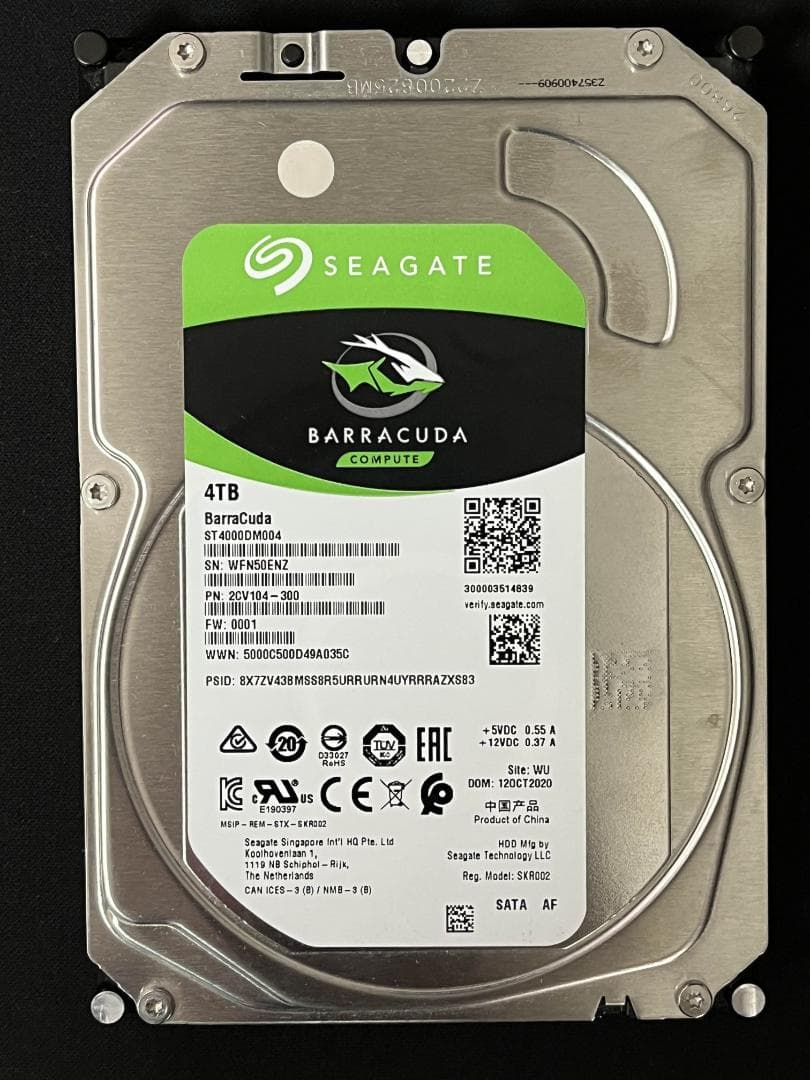 内蔵型ハードディスクドライブ Seagate Barracuda ST4000DM004 4TB