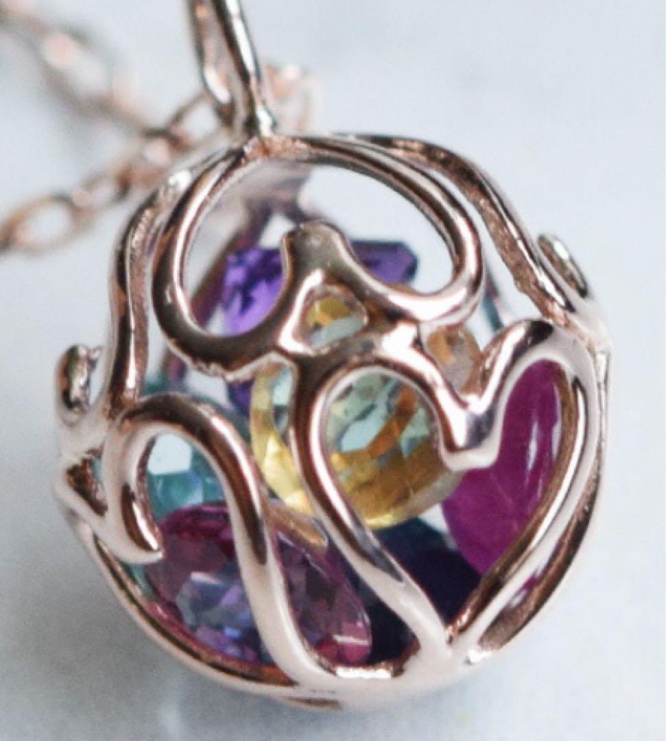 k10 アミュレットネックレス　7色天然石　厄除け　お守り