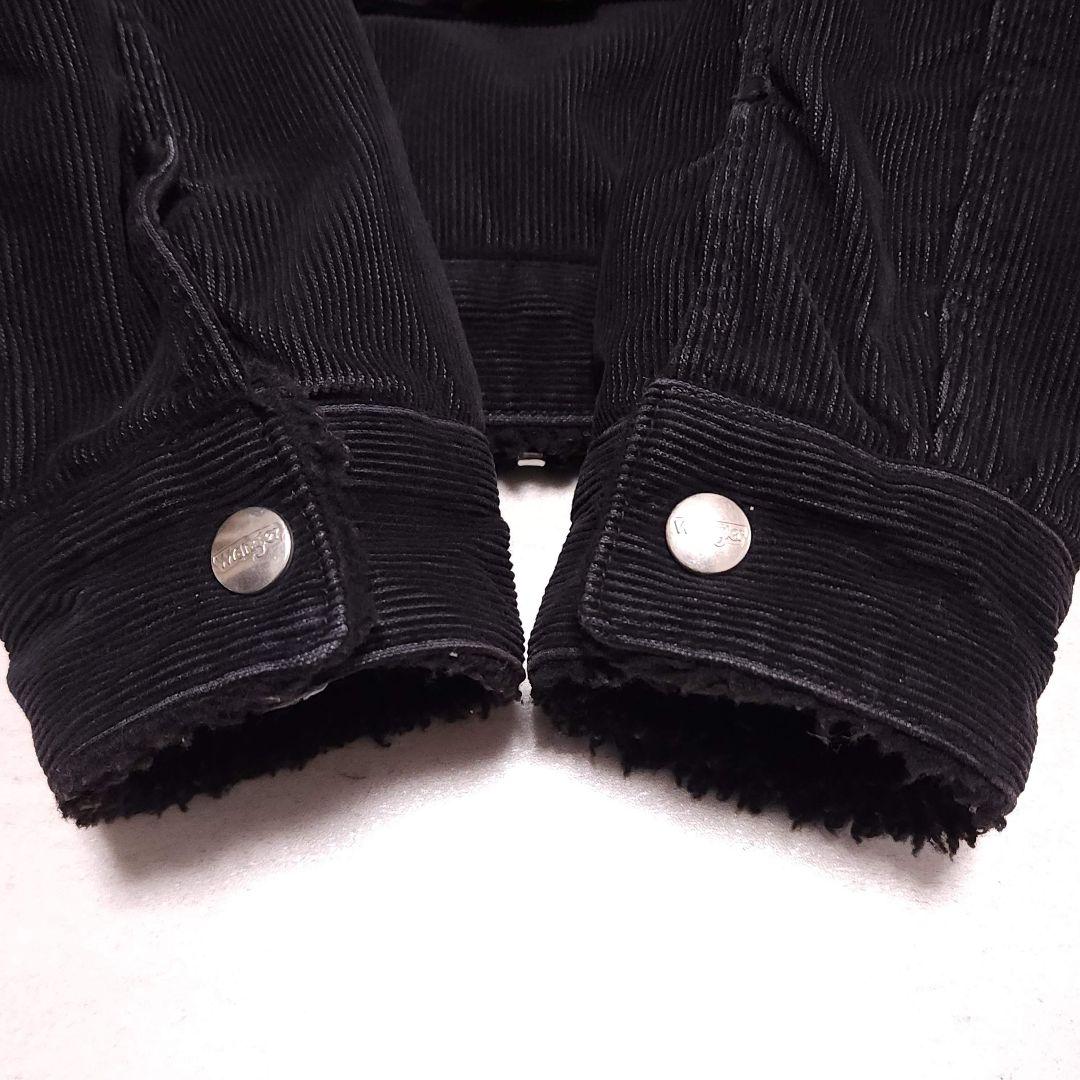 Wrangler 11MJZ コーデュロイ ボアジャケット 黒ブラック ラングラ