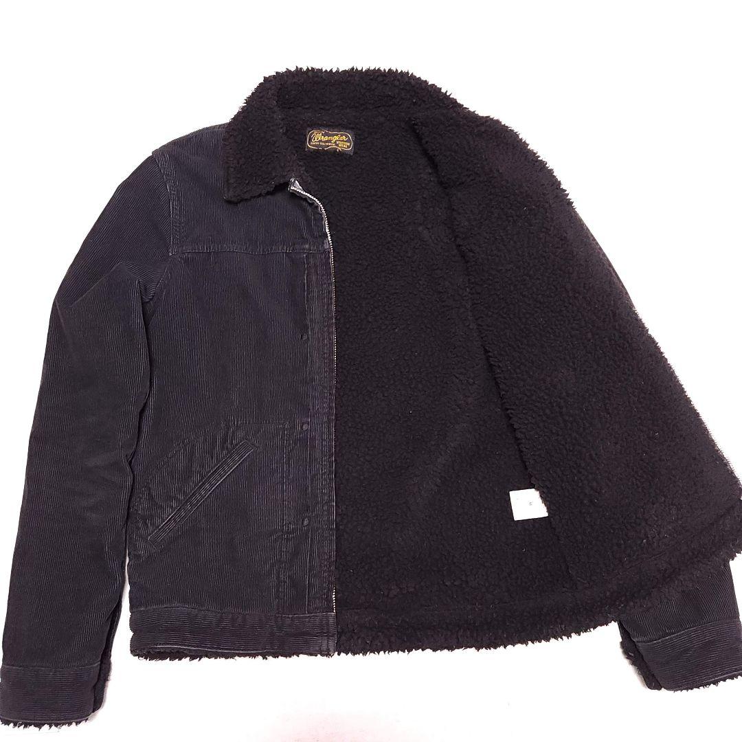 Wrangler 11MJZ コーデュロイ ボアジャケット 黒ブラック ラングラ