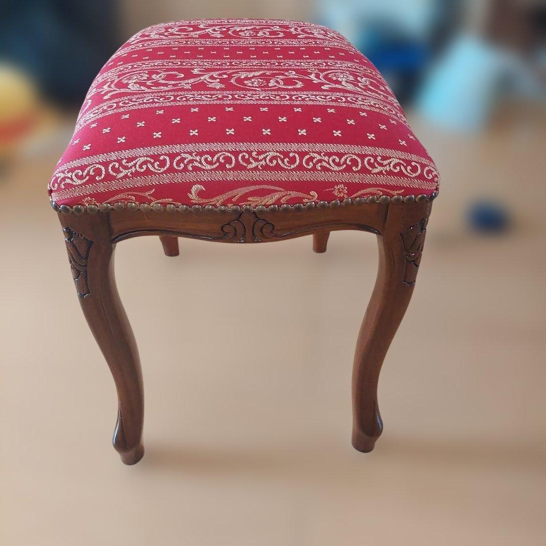 【極美品】木製スツール 花柄 猫脚 ヴィンテージ イタリア製