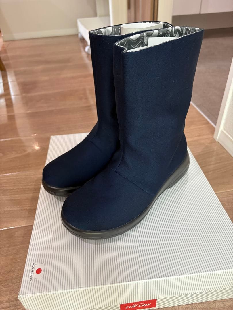 TOP DRY ネイビー　レインシューズ