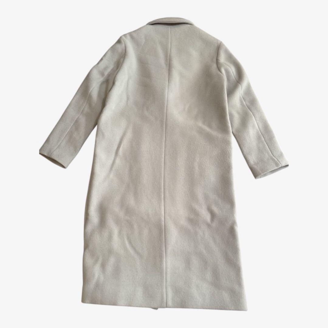 美品 上質・白ウールロングコート ガリャルダガランテ取扱　毛92%