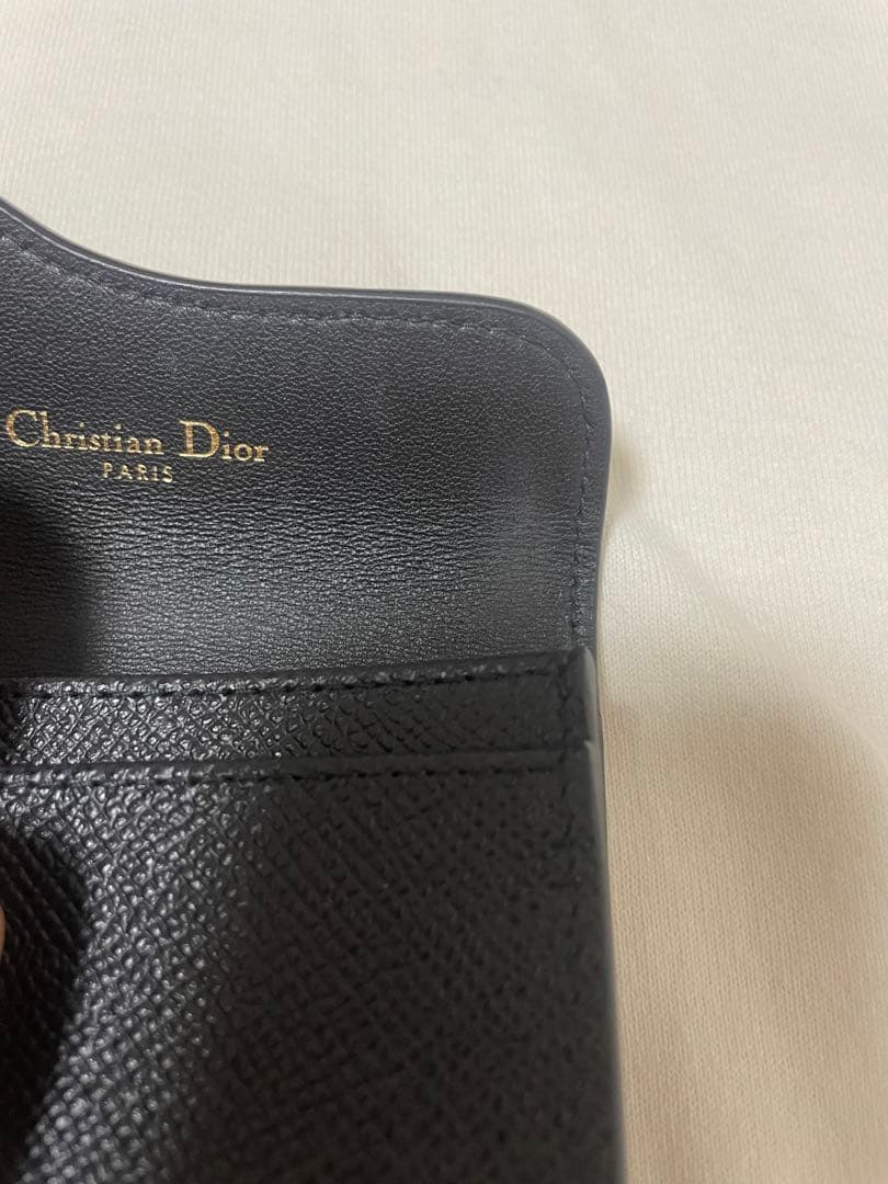 Christian Dior 黒 レザー 名刺入れ
