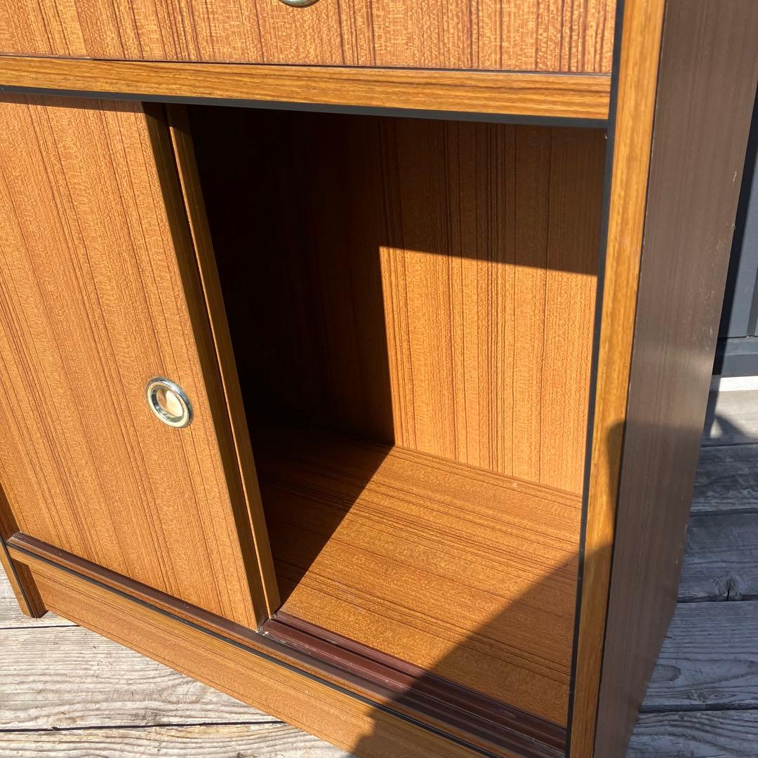 昭和レトロ 古家具 木製 食器棚 カップボード サイドボード 飾り棚