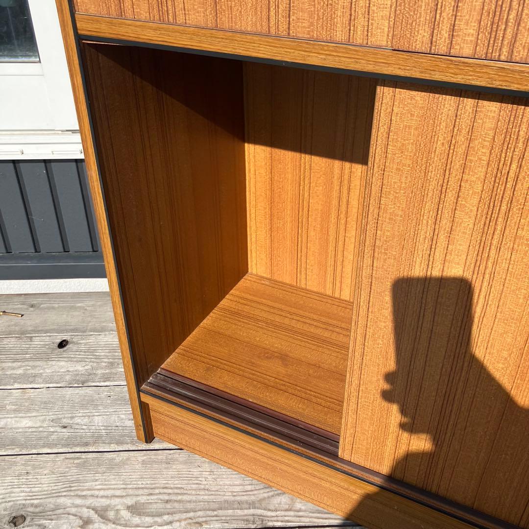 昭和レトロ 古家具 木製 食器棚 カップボード サイドボード 飾り棚