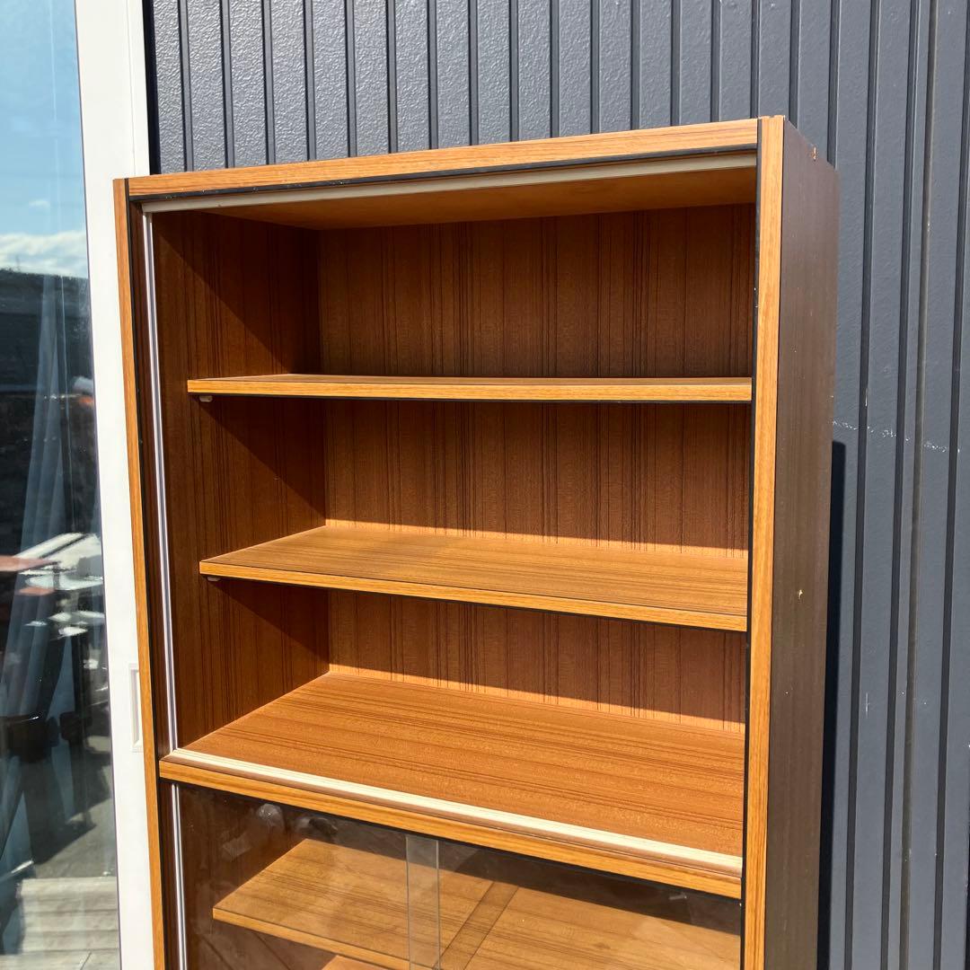 昭和レトロ 古家具 木製 食器棚 カップボード サイドボード 飾り棚