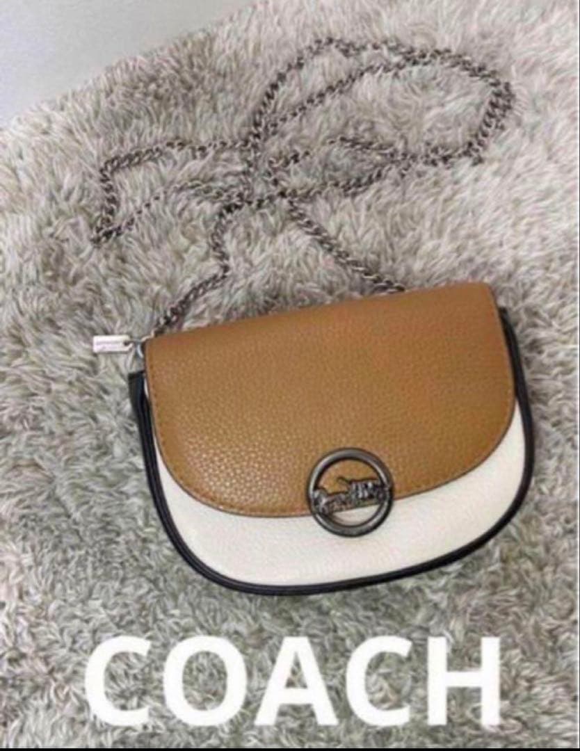 コーチ ジェイド カラーブロック 馬車 ロゴアウトレット ポシェット ショルダー