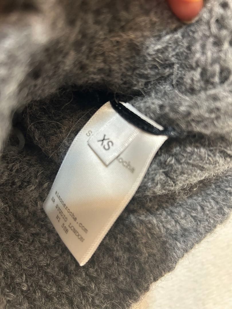 Simone Rocha XS パール付きグレーカーディガン