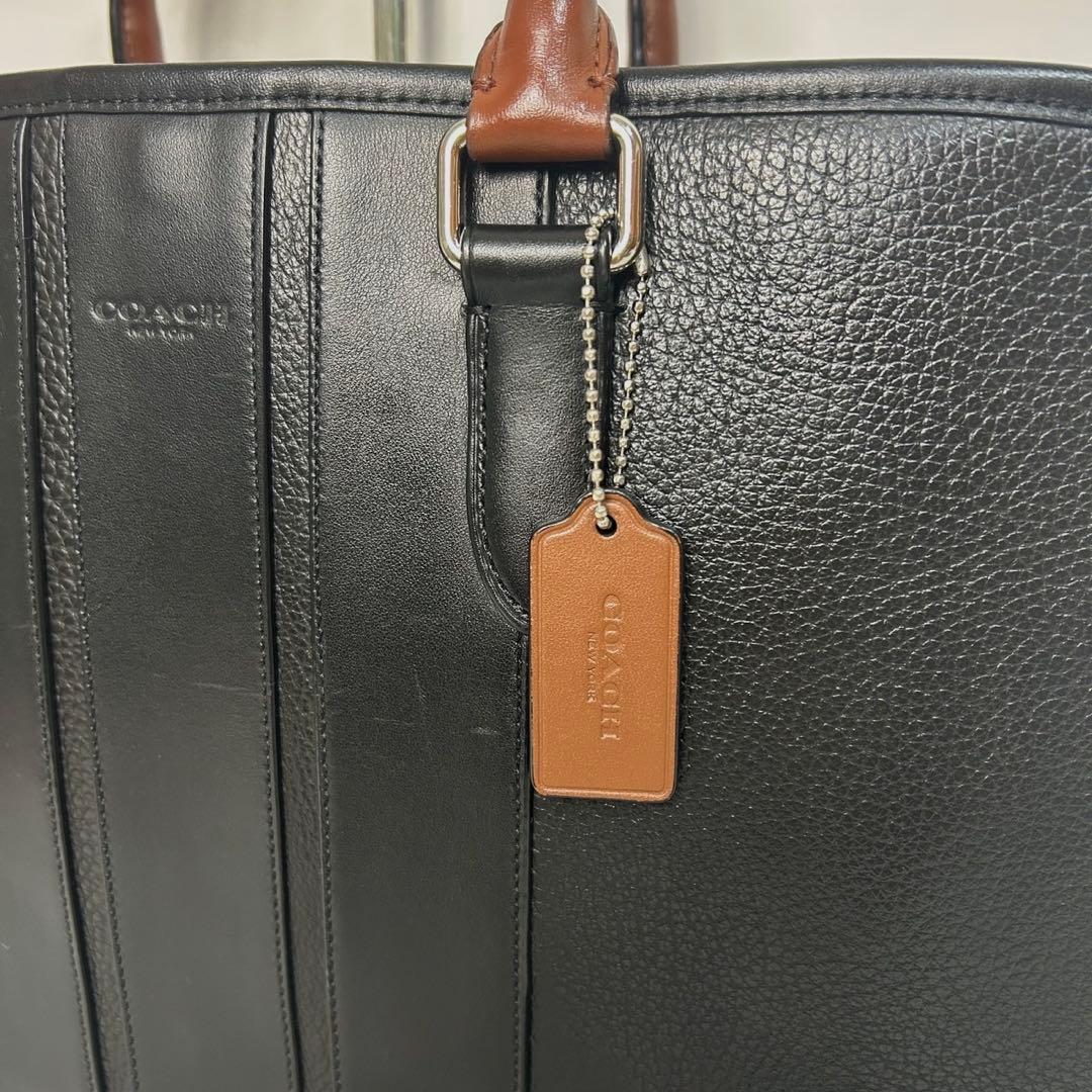 【良品】✅定価9.6万　メンテ済み　コーチ　ビジネスバッグ　COACH ブラック