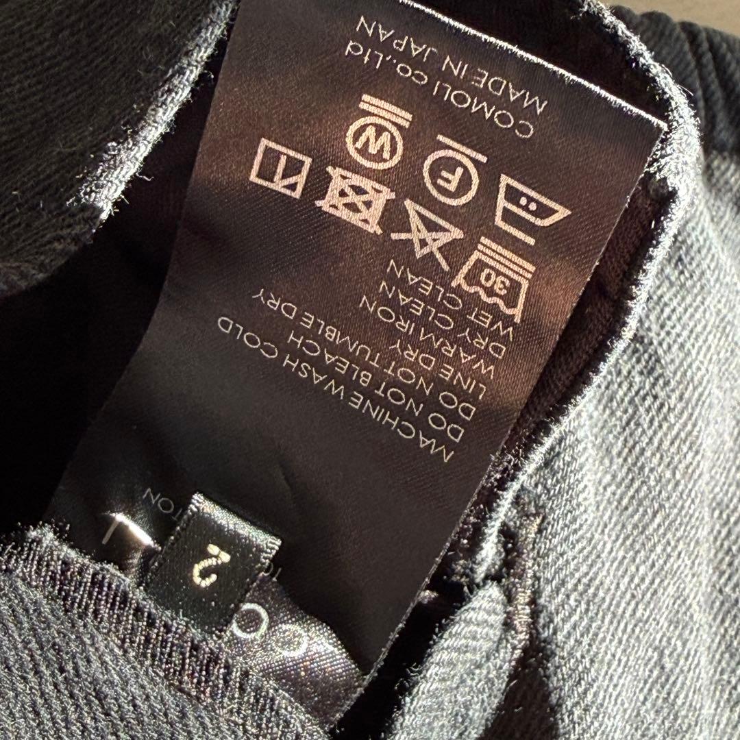 COMOLI BLACK DRILL 6P PANTS ブラック カーゴパンツ