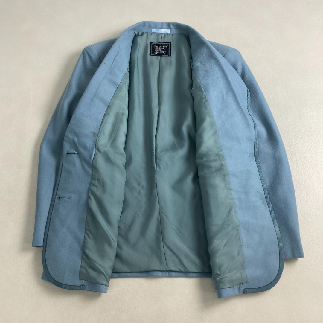 バーバリーズ テーラードジャケット BURBERRY ブレザー 金ボタン 水色