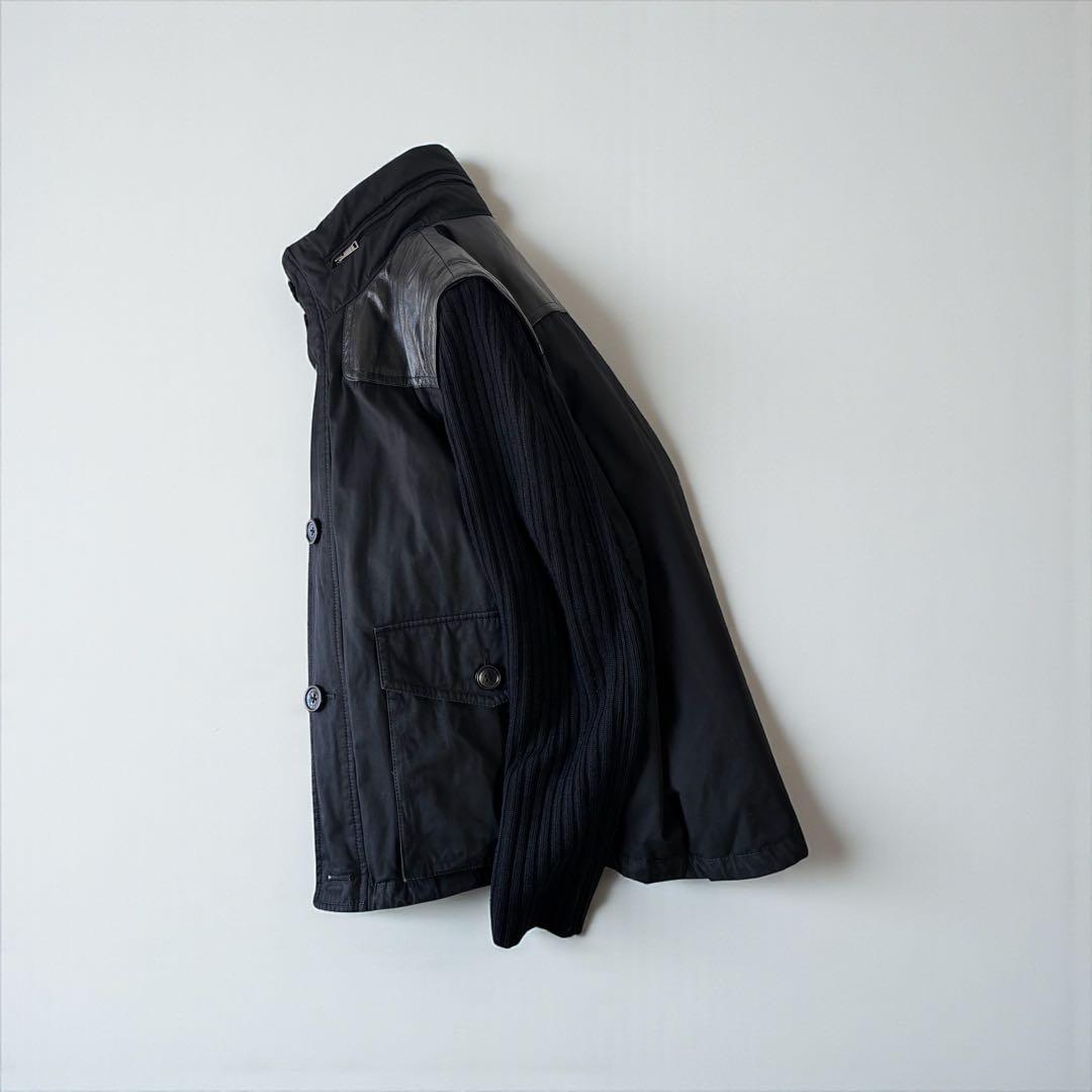 BURBERRYダウンジャケット袖ニット2WAY正規品メンズバーバリー革アウター