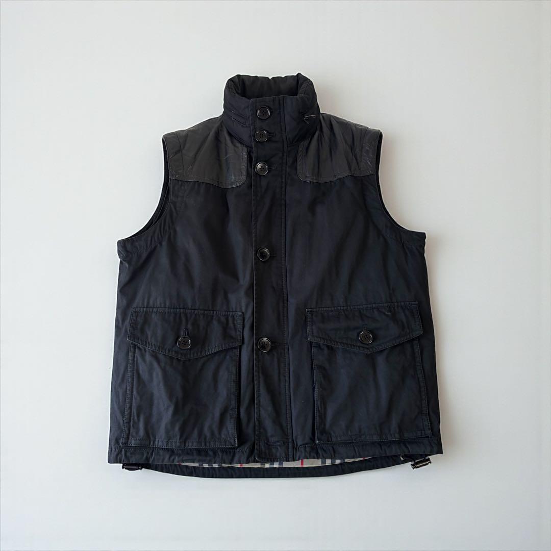 BURBERRYダウンジャケット袖ニット2WAY正規品メンズバーバリー革アウター