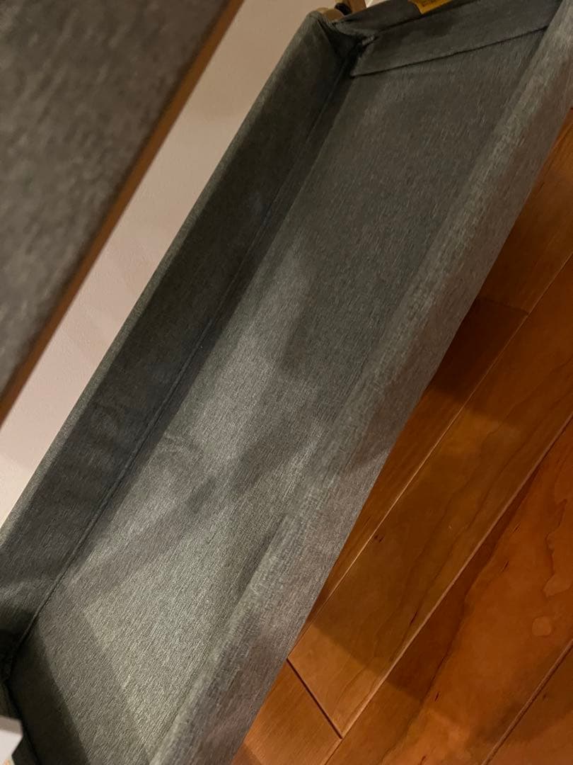 ベビーベッド グレー 蚊帳付き