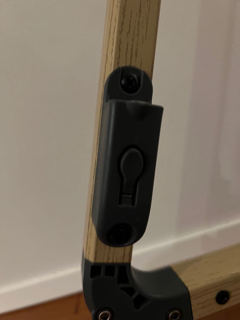 ベビーベッド グレー 蚊帳付き