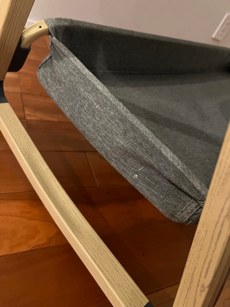 ベビーベッド グレー 蚊帳付き