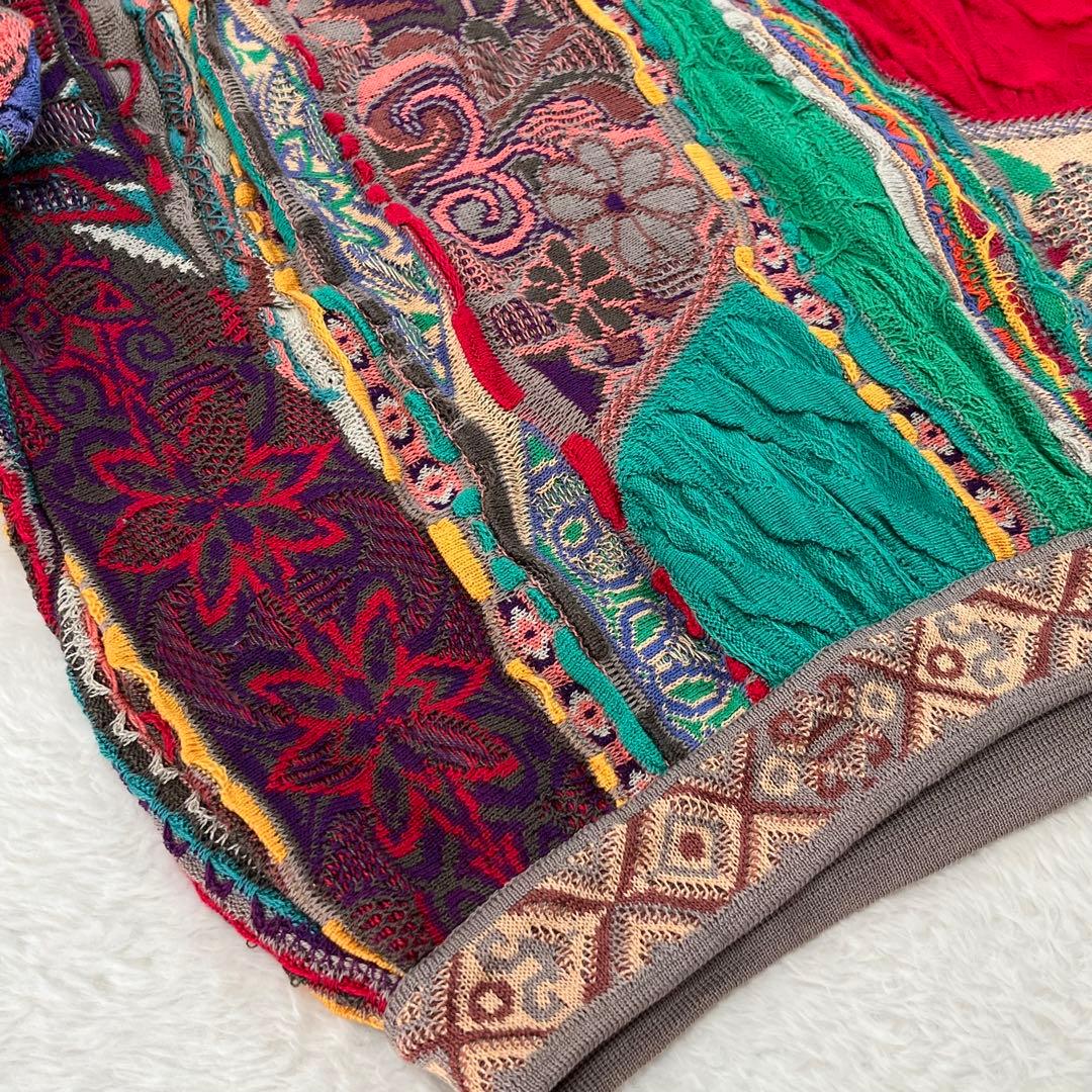 COOGI クージー　ニット　3D コットン　総柄　花柄　S