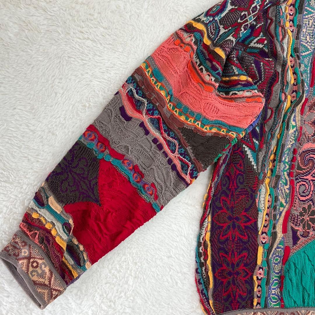 COOGI クージー　ニット　3D コットン　総柄　花柄　S