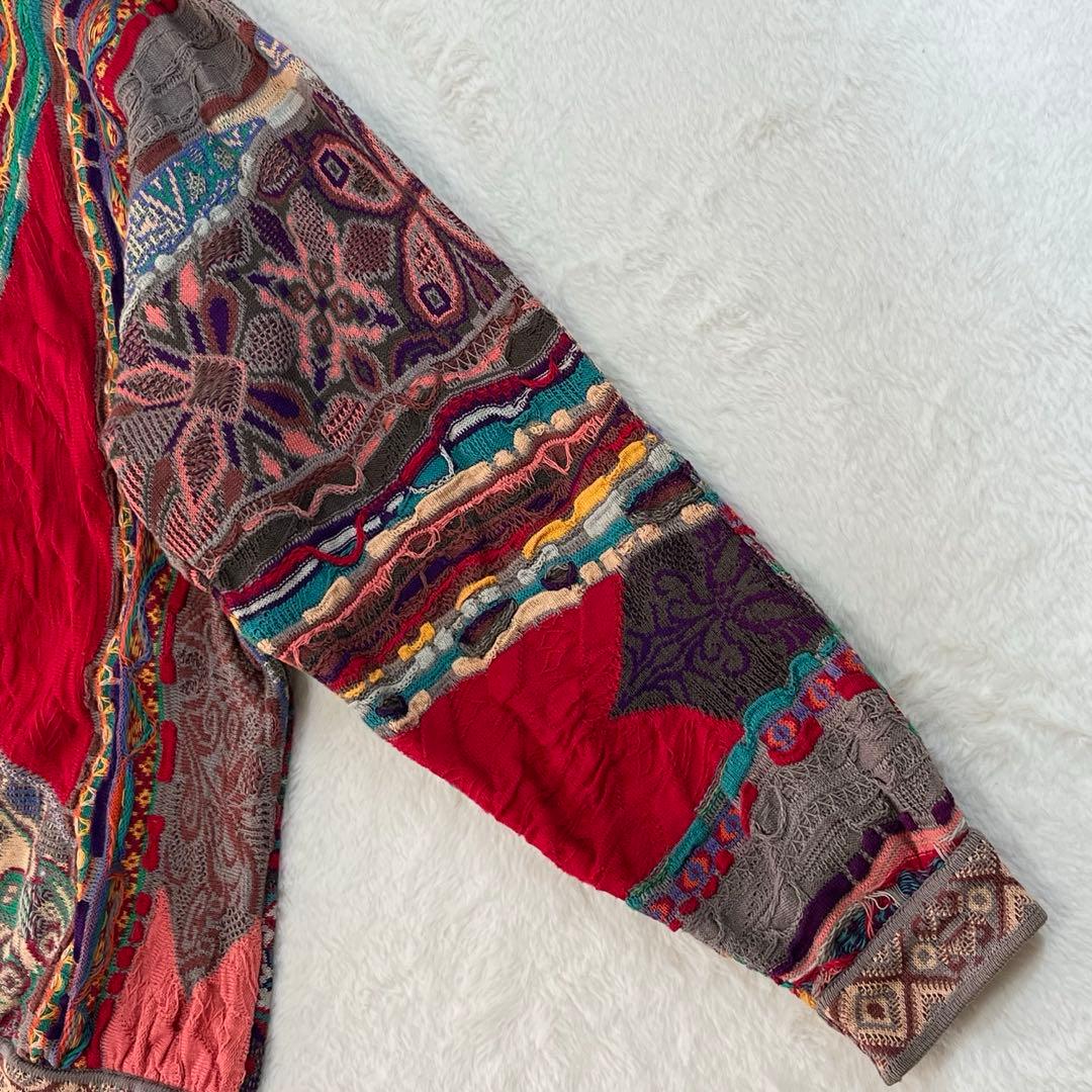 COOGI クージー　ニット　3D コットン　総柄　花柄　S