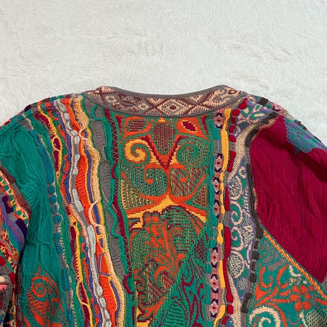 COOGI クージー　ニット　3D コットン　総柄　花柄　S