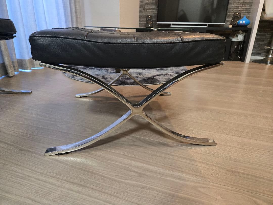 【hanamichin】バルセロナチェア&オットマン　セット