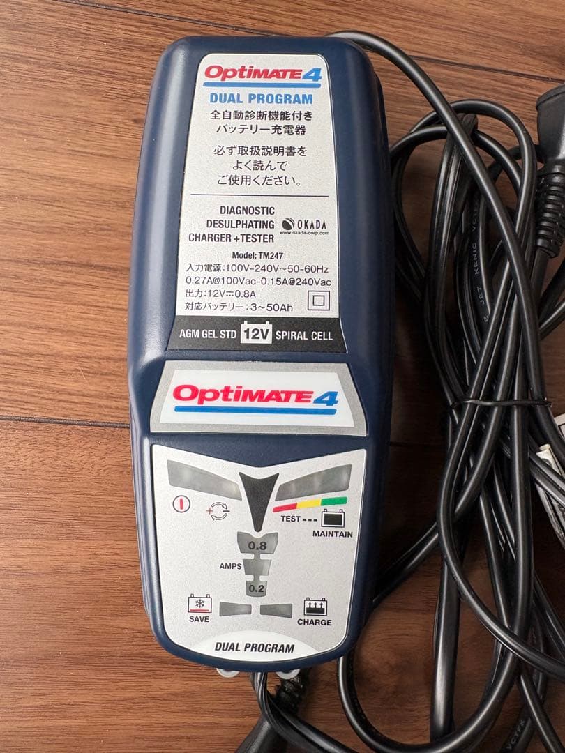 茶*丸様 TecMATE製オプティメイト4 デュアルプログラム/バッテリー充電器
