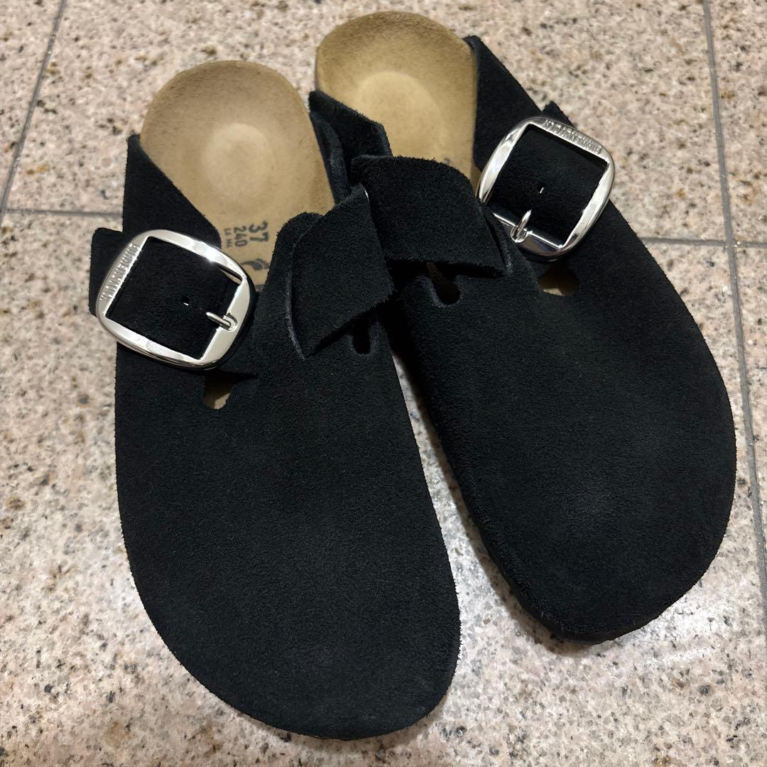 ビルケンシュトック☆ボストン　ビッグバックル　黒色