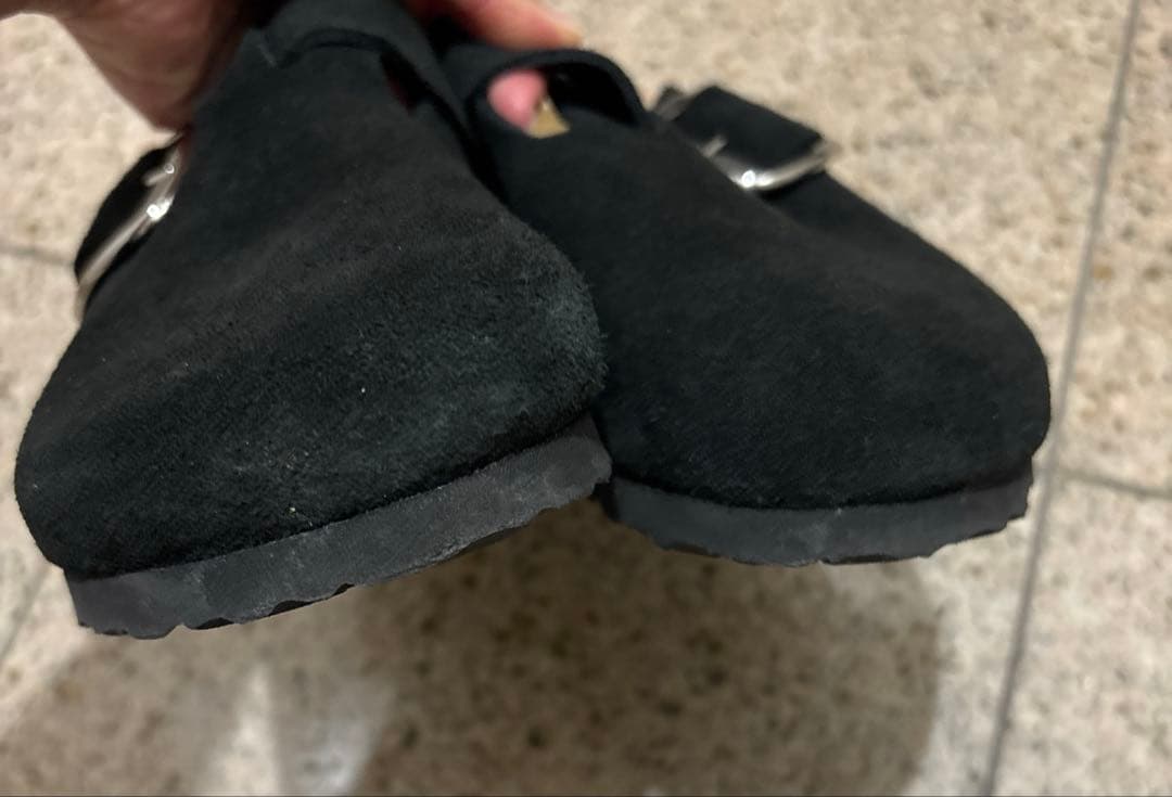 ビルケンシュトック☆ボストン　ビッグバックル　黒色