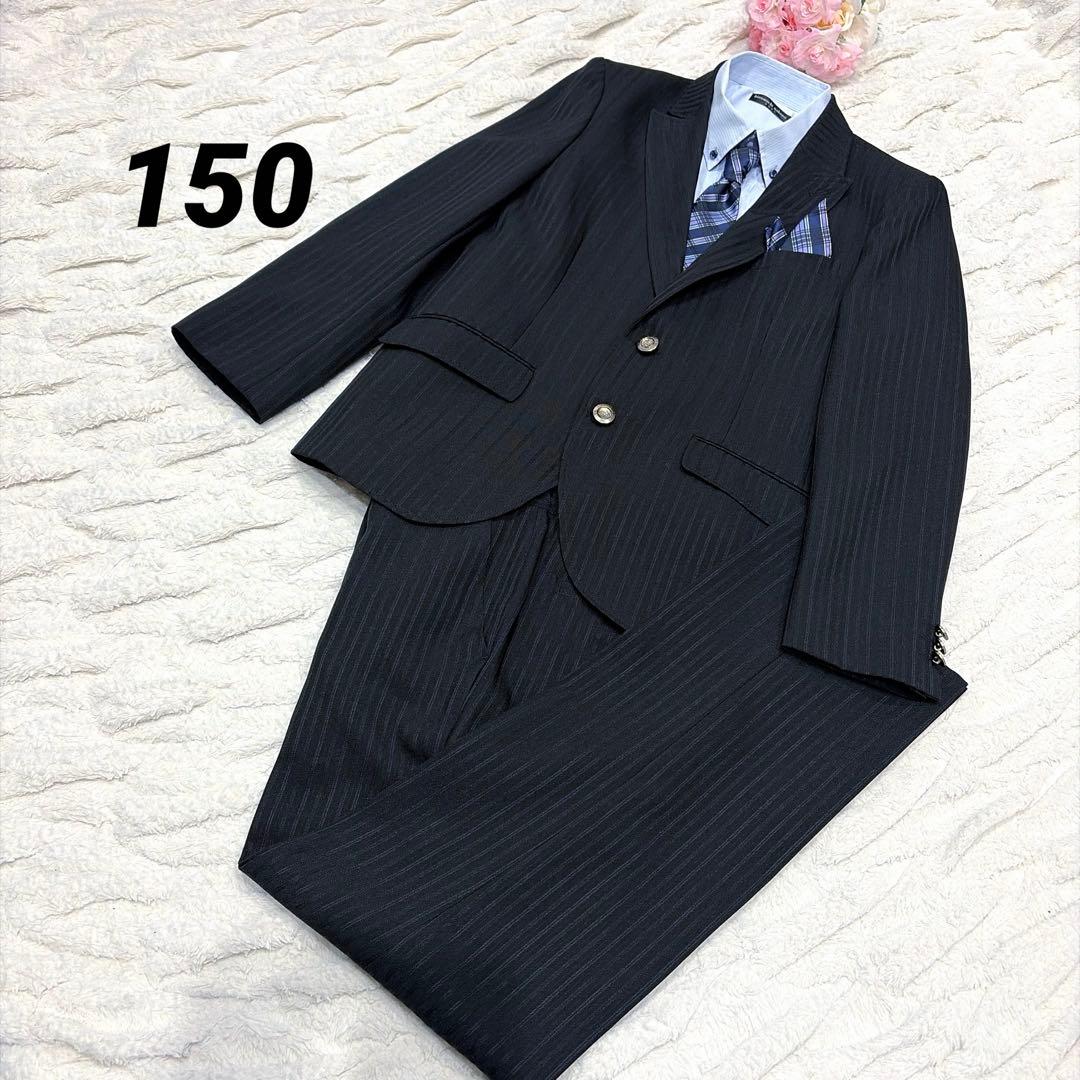 hiromichi nakano 150 ブラックスーツ5点セット 卒業式 男児