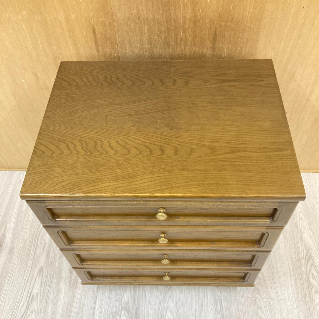 【カリモク】４段チェスト　タンス　引き出し サイドチェスト