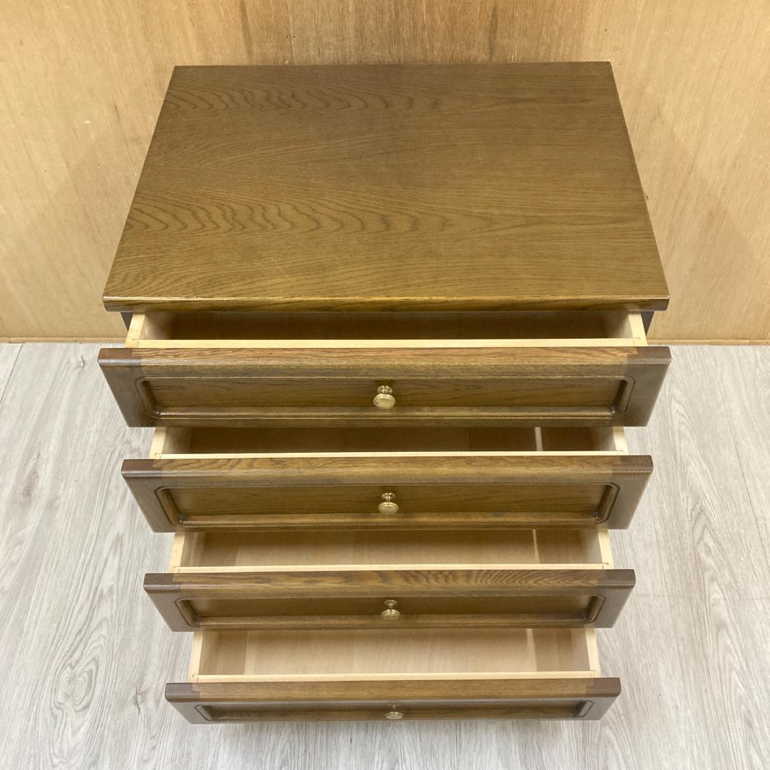 【カリモク】４段チェスト　タンス　引き出し サイドチェスト
