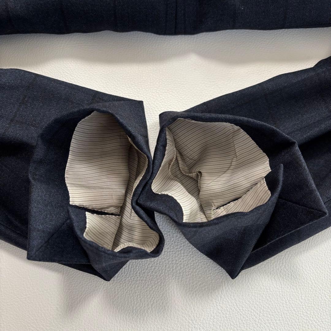 美品 ロロピアーナ シップス[XLサイズ チェック柄]テーラードジャケット 紺色