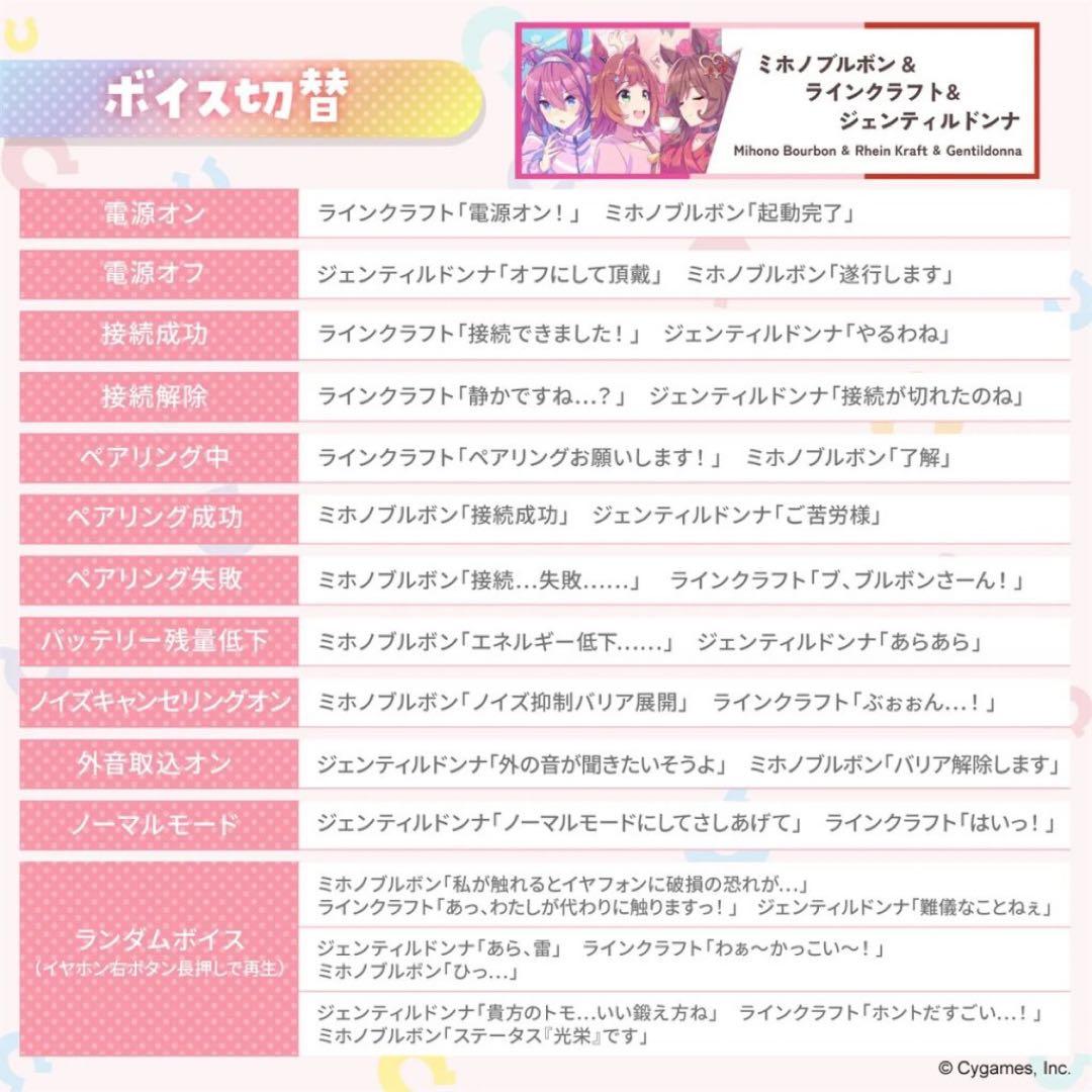 ウマ娘 プリティーダービー ワイヤレスイヤホン AVIOT TE-Q3-UPD