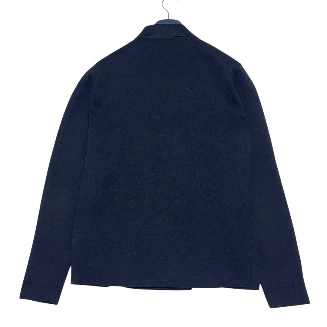 ボリオリ ミラノリブ ダブル ニットジャケット L 美品 ダークネイビー