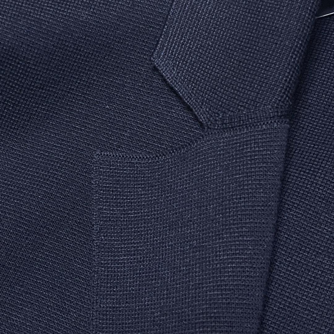 ボリオリ ミラノリブ ダブル ニットジャケット L 美品 ダークネイビー