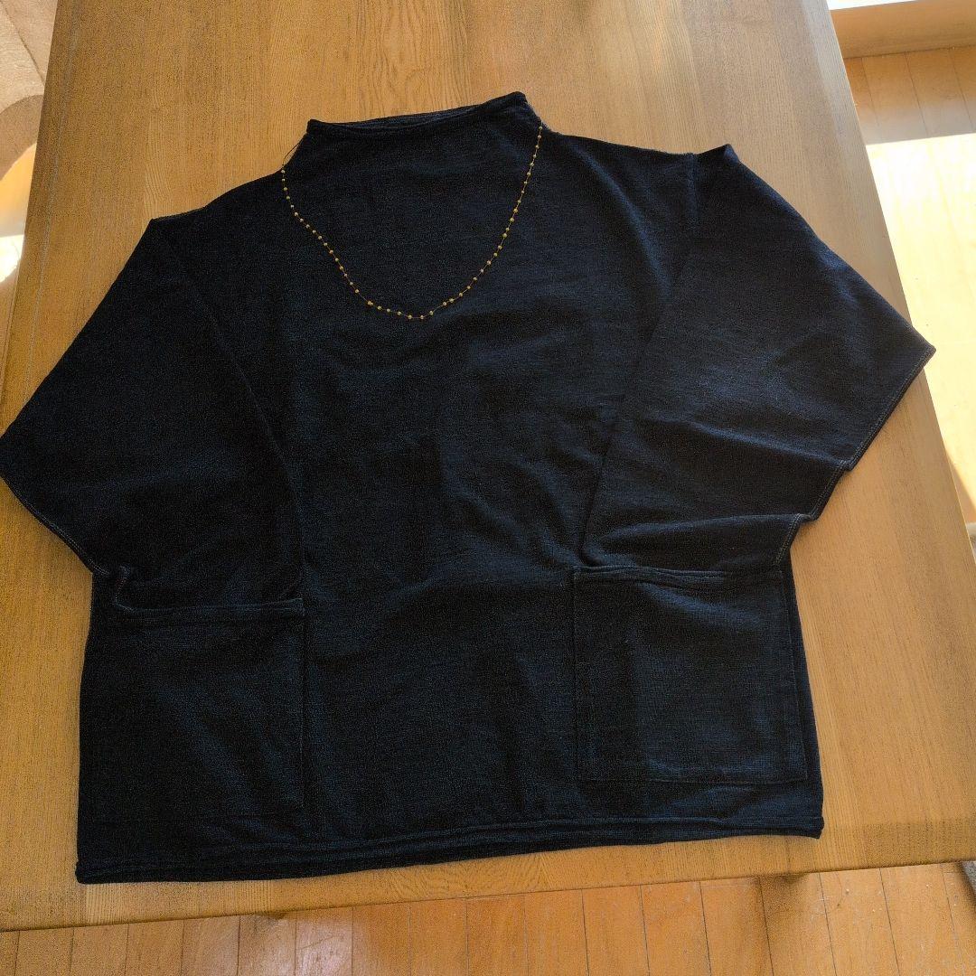 年末限定価格　未使用タグ付　45rpm 凸凹天竺ダボトルネック長袖トップス・2