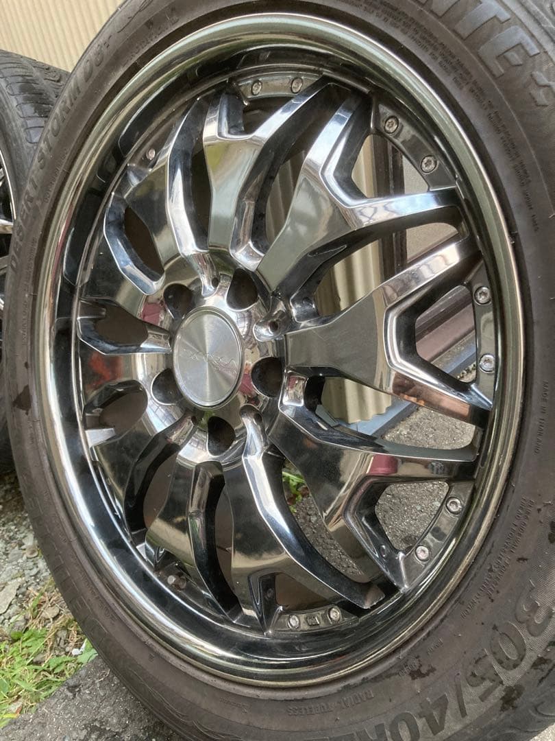 タイヤバリ溝！美品！フルメッキ！DECORSA 22インチアルミ　ランクル等