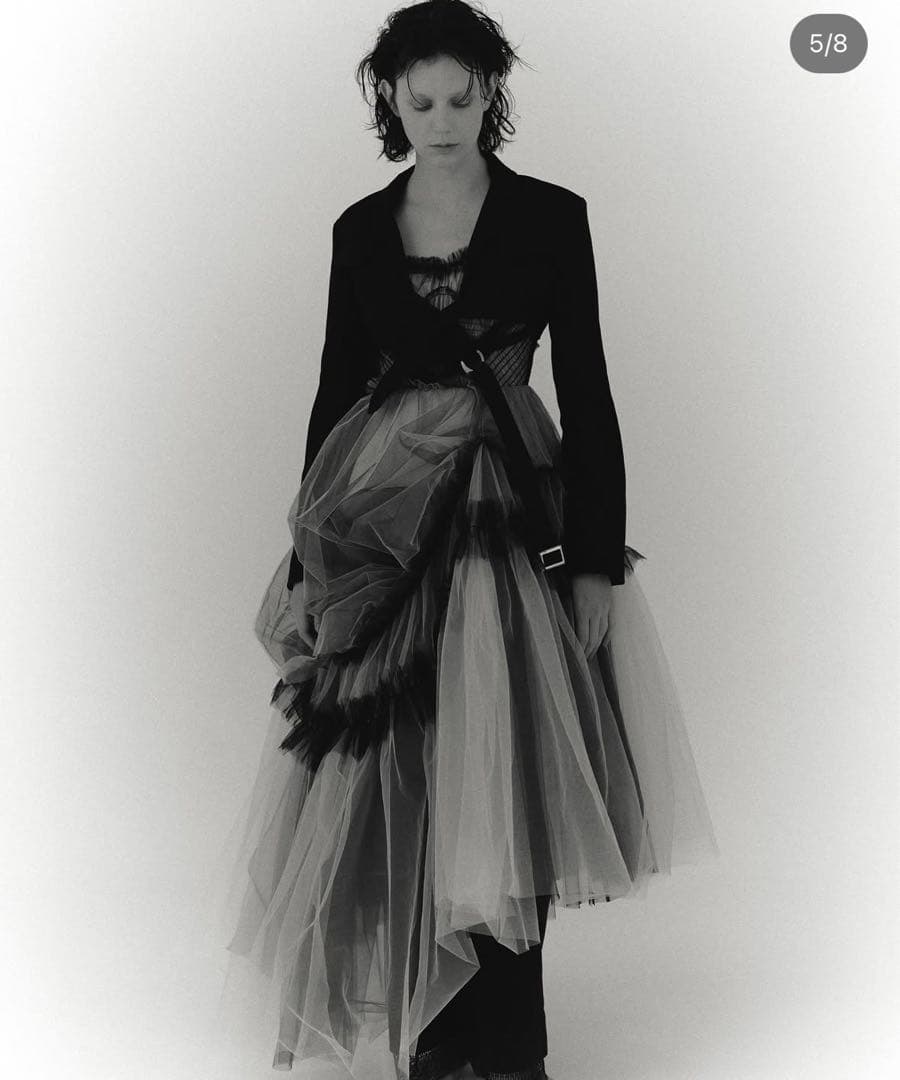 スーツ・フォーマル・ドレス theredthread V tulle dress long