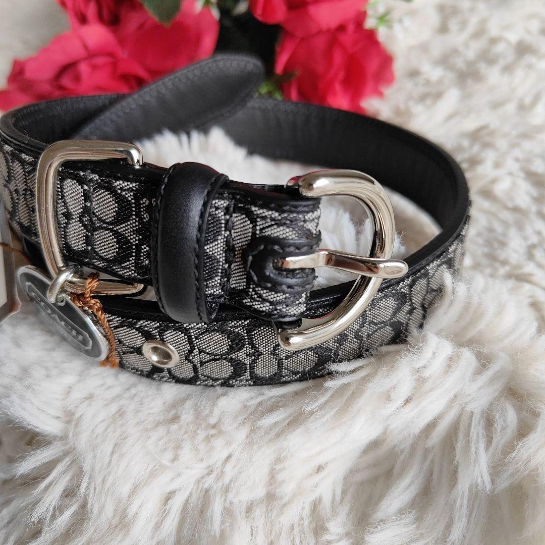 新品　コーチ　COACH　犬　首輪　中型犬　大型犬　ラージサイズ　シグネチャー