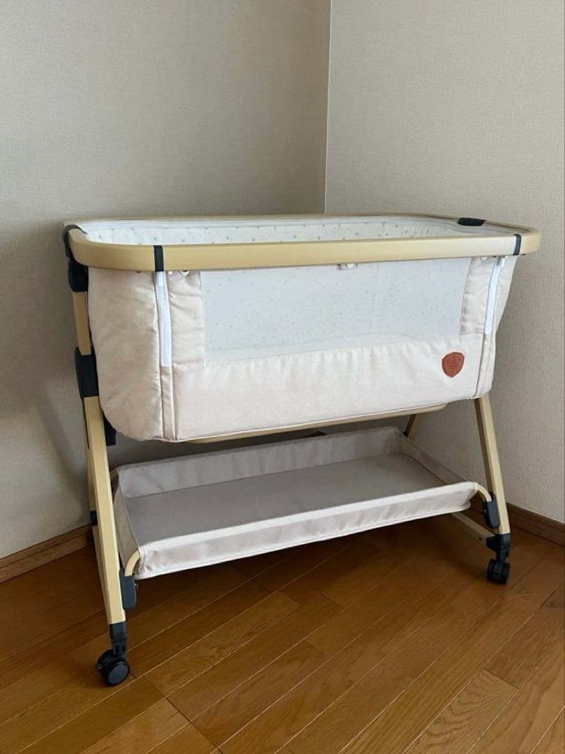 HZDMJ ベビーベッド 2024年モデル ベージュ
