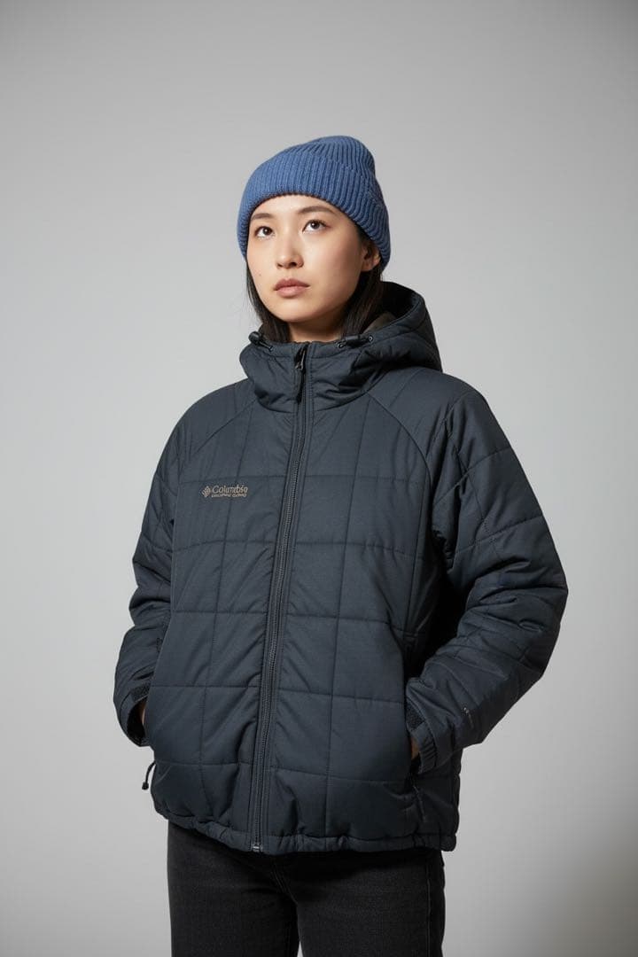 ジャケット・アウター Columbia hooded puffer jacket black s