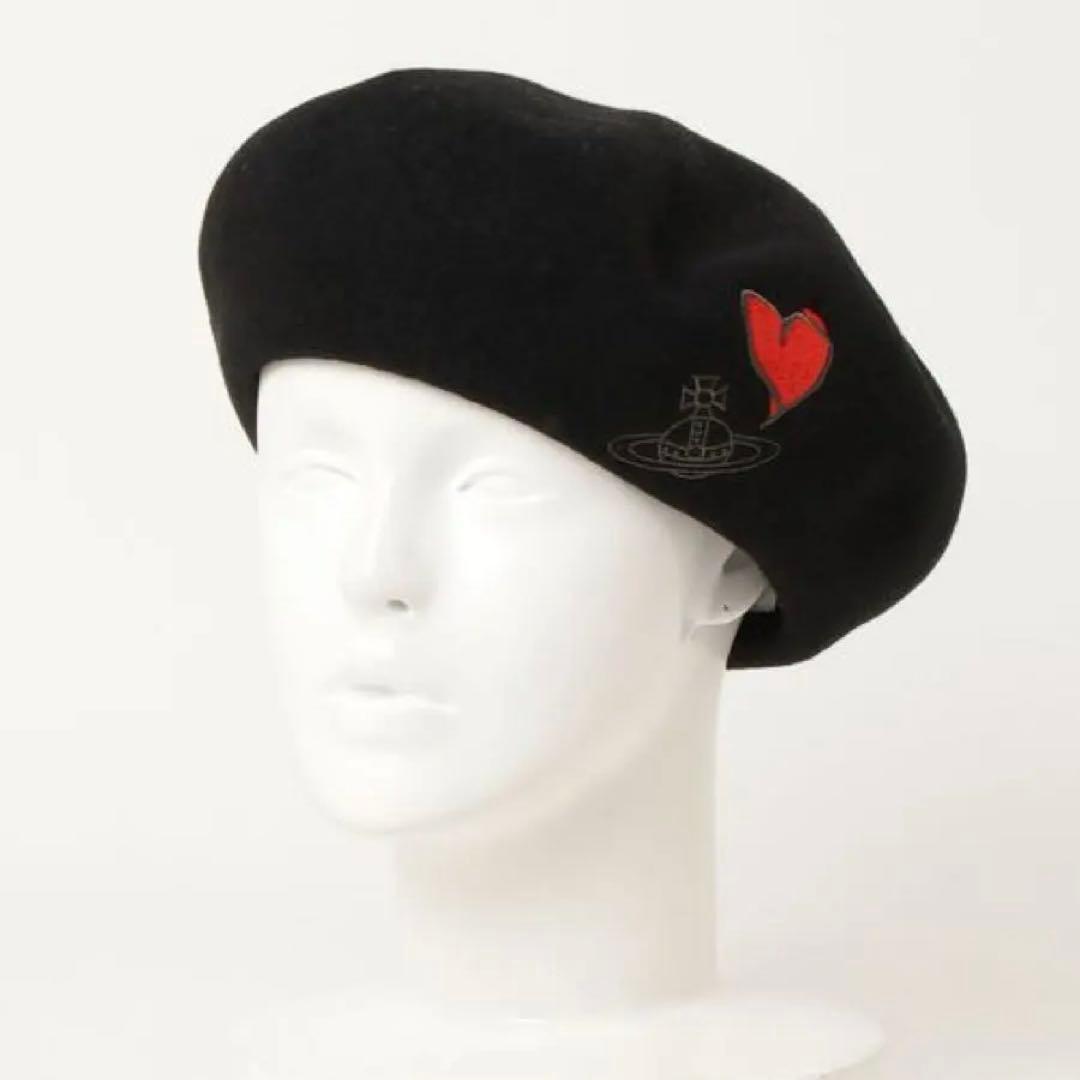 Vivienne Westwood ハート刺繍ベレー帽