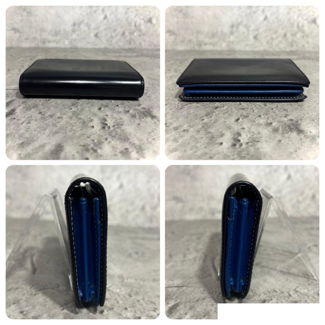 【凪！】ETTINGERエッティンガー名刺入れ カードケース レザー 紺