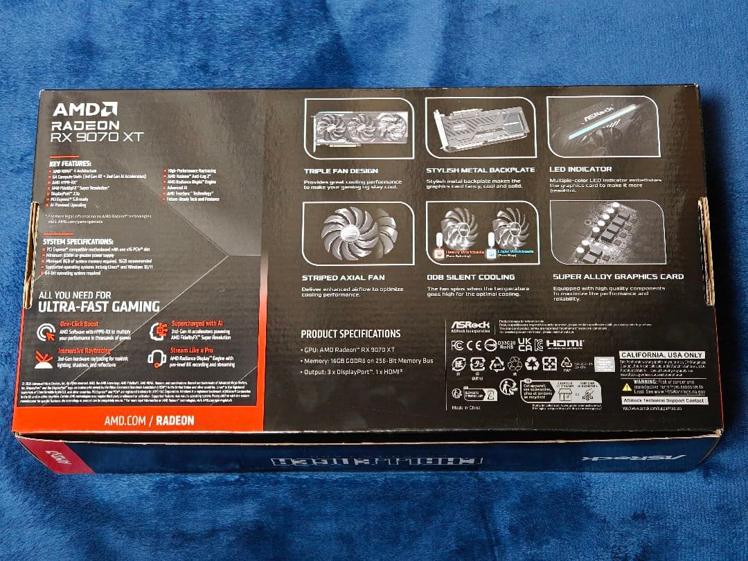 【新品未使用】RX9070 XT ASRock Challenger 納品書付き