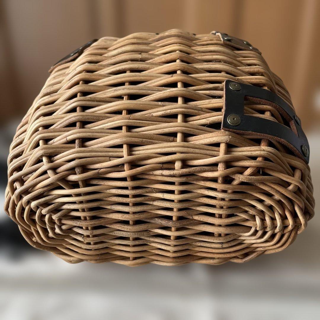 エバゴス ebagos ブライドルレザー紅藤かごバッグ