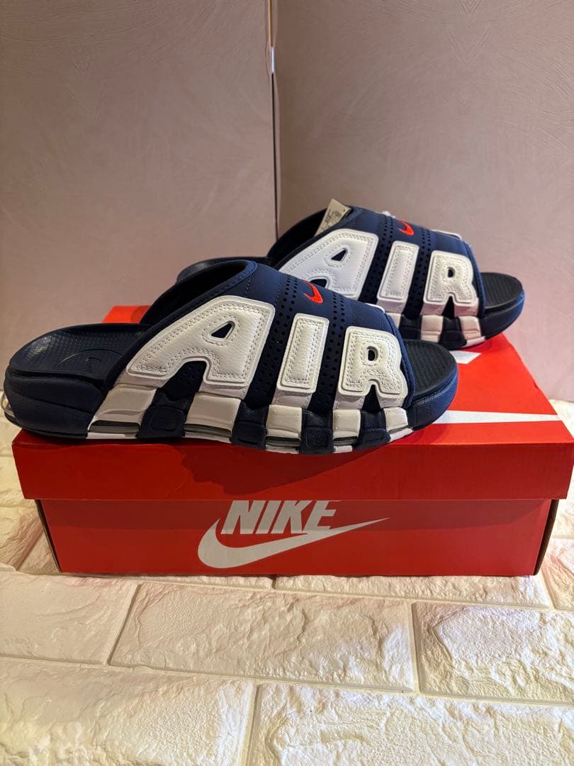 #新品未使用Nike AIR MOREアップテンポスポーツサンダル ネイビー30